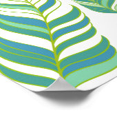 Toucans, tropische Blätter, dekorative Muster. Poster (Ecke)