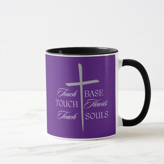 Touch Base, Herz, Souls - Christliche Kaffee-Tasse Tasse (Rechts)