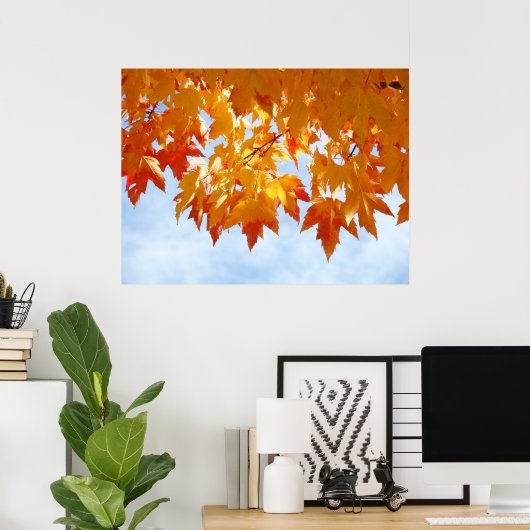 Touch "Blue Sky Clouds Heilung" im Herbst bleibt e Poster (Heimbüro)