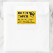 Touch darf nicht sterben quadratischer aufkleber (Tasche)