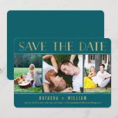 Touch der goldveredelten FARBE-Collage Save the Da Date (Vorne/Hinten)