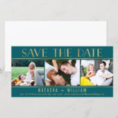 Touch der goldveredelten FARBE-Collage Save the Da Date (Vorne/Hinten)