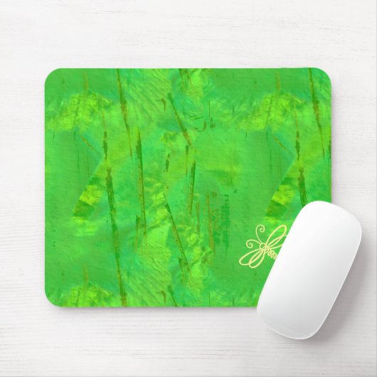 Touch der grünen Libelle Mousepad (Mit Mouse)