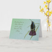 Touch der Himmel-Kolibri Karte (Gelbe Blume)