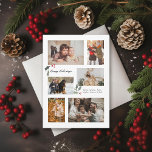 Touch der holly-minimalen FotoCollage Feiertagskarte<br><div class="desc">6 Foto-Bereiche in verschiedenen Ausrichtungen; der weiße "Rahmen" kann in jede beliebige Farbe im Editor geändert werden; mehr oder skaliert heilige Akzente,  um Ihren Text und Ihre Fotos zu Anzug. Wähle auch deine eigenen Schriftart! Fügen Sie eine Nachricht auf der Rückseite oder mehrere Foto,  wenn gewünscht.</div>