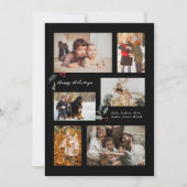 Touch der holly-minimalen FotoCollage Feiertagskarte (Vorderseite)