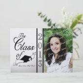 Touch der Klasse Abschluss 2013 Black Einladung (Stehend Vorderseite)