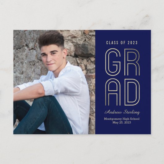 Touch der Klasse Abschluss Ankündigung Postkarte (Vorderseite)