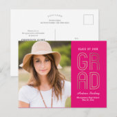 Touch der Klasse Abschluss Ankündigung Postkarte (Vorne/Hinten)