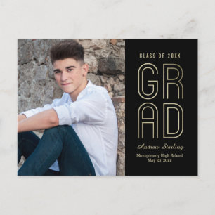 Touch der Klasse Abschluss Ankündigung Postkarte