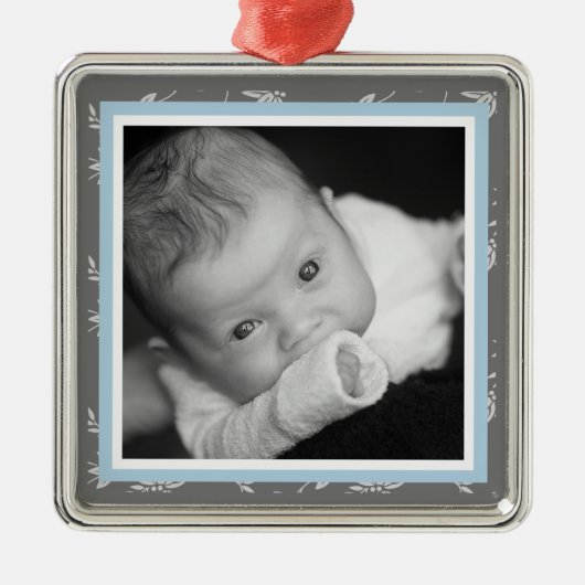 Touch der Klassen-Blau-Verzierung Ornament Aus Metall (Vorne)