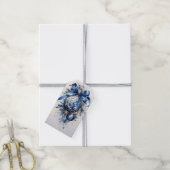 Touch der Opulenz: Blauschattierungen Geschenkanhänger (Mit Garn)