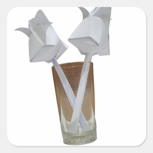 Touch der Romantik: Ein Friedlicher Valentinstag Quadratischer Aufkleber (Vorderseite)