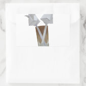 Touch der Romantik: Ein Friedlicher Valentinstag Rechteckiger Aufkleber (Tasche)