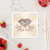 Touch der Rose Gold Diamant Napkins in 3 Größen Serviette (Beispiel)