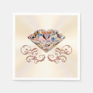 Touch der Rose Gold Diamant Napkins in 3 Größen Serviette