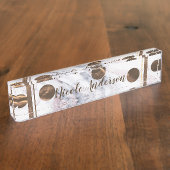 Touch der Rose Gold Marmorbronze Kupfer Girly Namensplakette (Seite)