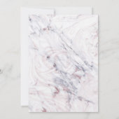 Touch der Rose Weiß-graue Marmorplatte Kinderdusch Einladung (Rückseite)