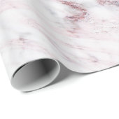 Touch der Rose Weißgraue Marmor Swirl Chic Trendy Geschenkpapier (Rolleneckpunkt)