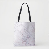 Touch der Rose Weißgraue Marmor Swirl Chic Trendy Tasche (Vorderseite)