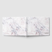 Touch der Rose White & Gray Marmor Gästebuch (Voll)