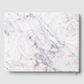 Touch der Rose White & Gray Marmor Gästebuch (Rückseite)