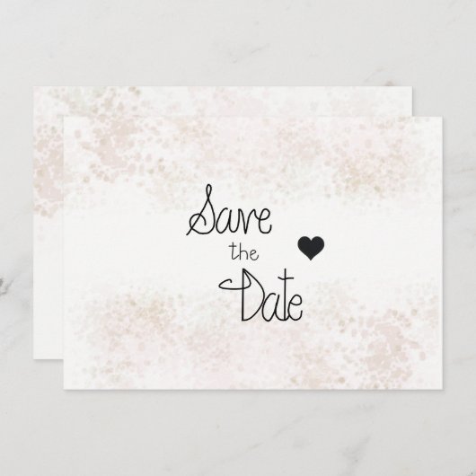 Touch des Errötens Save the Date Minimalistisch (Vorne/Hinten)