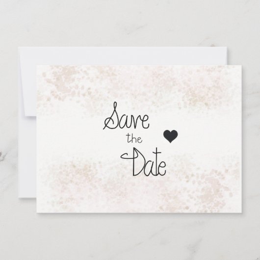 Touch des Errötens Save the Date Minimalistisch (Vorderseite)