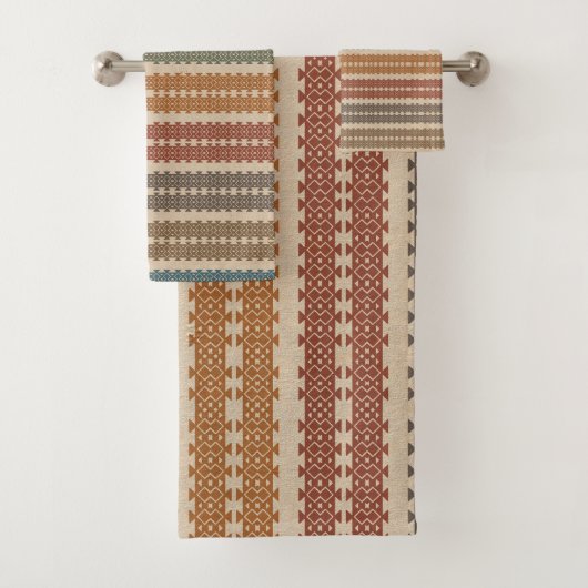 Touch des Farbgeo-Musters Badhandtuch Set (Insitu)