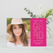 Touch des Fotos für COLOR-Abschluss der Klasse Einladung (Stehend Vorderseite)