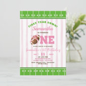 Touch des Fußballs erste Geburtstag Einladung (Stehend Vorderseite)