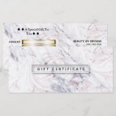 Touch des Geschenkgutscheins für Rose aus Weiß und (Vorne/Hinten)