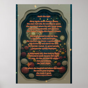 Touch des Lichtgedichts und Drucken Poster