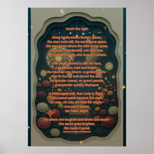 Touch des Lichtgedichts und Drucken Poster (Vorne)