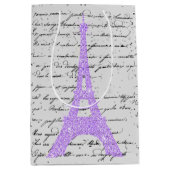 Touch des Lila Eiffelturms Mittlere Geschenktüte (Vorderseite)