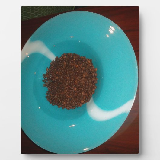 Touch des Meeres: Eine Cyan Bowl of Coffee Fotoplatte (Vorderseite)