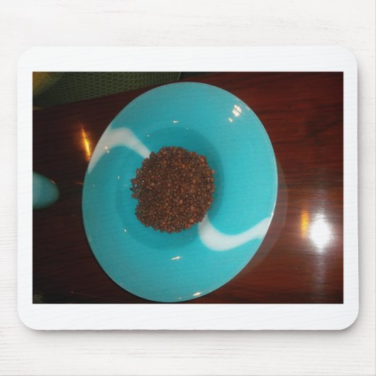 Touch des Meeres: Eine Cyan Bowl of Coffee Mousepad (Vorne)