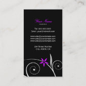 Touch des rosa Visitenkartenmusters Visitenkarte (Rückseite)