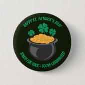 Touch des Saint Patrick's Day für viel Glück Button (Vorderseite)