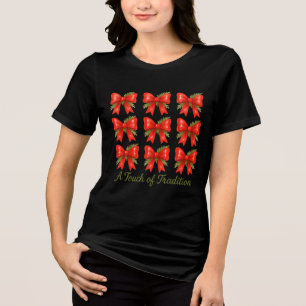 Touch des traditionellen Geschenkmusters "Roter Bo Tri-Blend Shirt