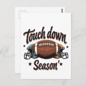 Touch Down Season Fantasy Football Rugby Geschenk Postkarte (Vorne/Hinten)