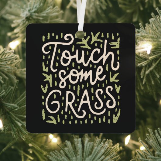 Touch etwas Gras schwarz und grün Ornament Aus Metall (InSitu)