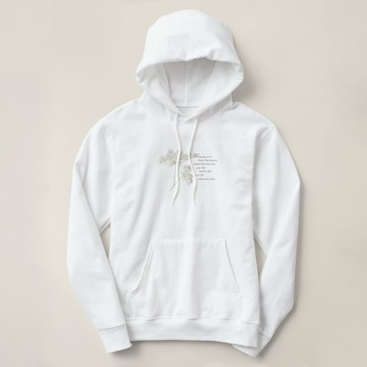Touch für Krankenpfleger lebt Wildblume Hoodie (Design vorne)