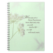 Touch für Krankenpfleger lebt Wildblume Notizblock (Vorderseite)