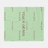 Touch Grass Minimalist Sage Grün Fleece Decke - (Vorderseite (Horizontal))