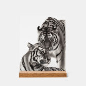 Touch - Handgemalte Tigerarmaturen Acrylschild (Vorderseite)