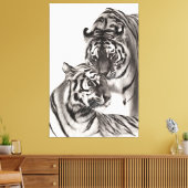 Touch - Handgemalte Tigerarmaturen Leinwanddruck (Insitu (Wohnzimmer))