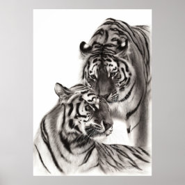 Touch - Handgemalte Tigerarmaturen Poster