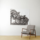 Touch - Handgemalte Tigerarmaturen Wandteppich (Beispiel (Horizontal))