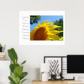 Touch Heilkunst druckt Gelbe Sonnenblume Poster (Heimbüro)